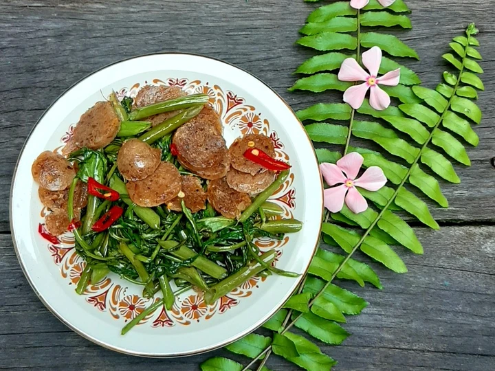 Cara Mudah Menyiapkan Resep Tumis Kangkung Bakso (Vegan) yang Uenak Anti Ribet, Menggugah Selera