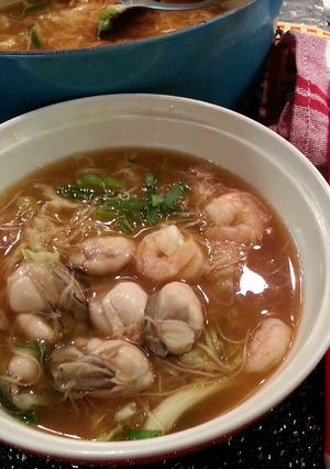 簡易鮮甜蚵仔麵線 的食譜成品照片