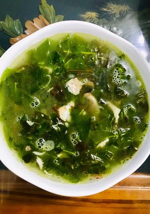 Hình của món Canh lá nhíp rừng.