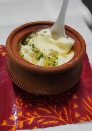 A picture of Mango Ice Cream (no cook, with fresh cream).