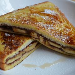A picture of T's Nutella Mascarpone Banana Sandwiches.