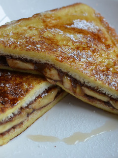 A picture of T's Nutella Mascarpone Banana Sandwiches.