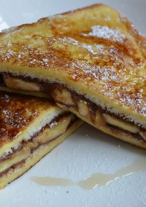 A picture of T's Nutella Mascarpone Banana Sandwiches.
