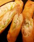 Very Easy Japanese Leek and Chicken Tenderloin Spring Rolls