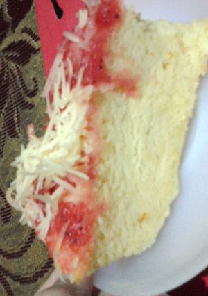 A picture of cheddar cheese cake.