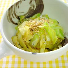 A picture of Cabbage & Baby Sardine Oyster Stir Fry.