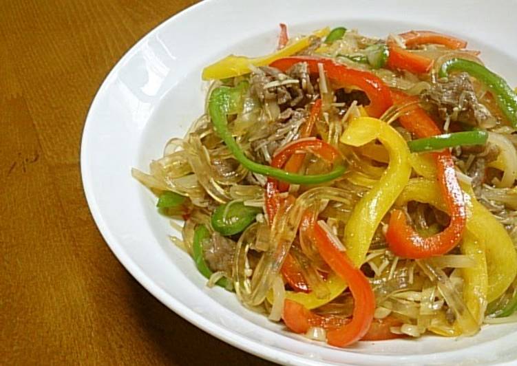 Recipe of Super Quick Homemade Kudzu Noodles Chapchae