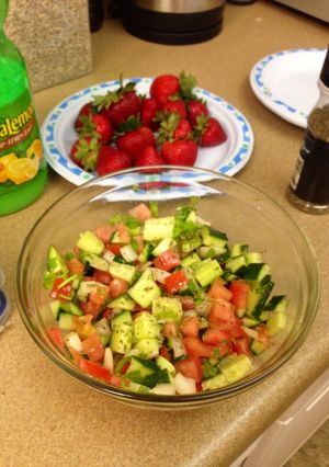 A picture of Persian Salad (Shirazi).