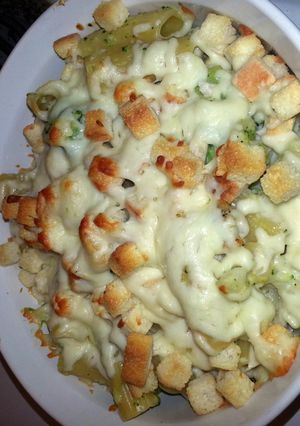 A picture of Broccoli-Cauliflower Chicken Casserole.