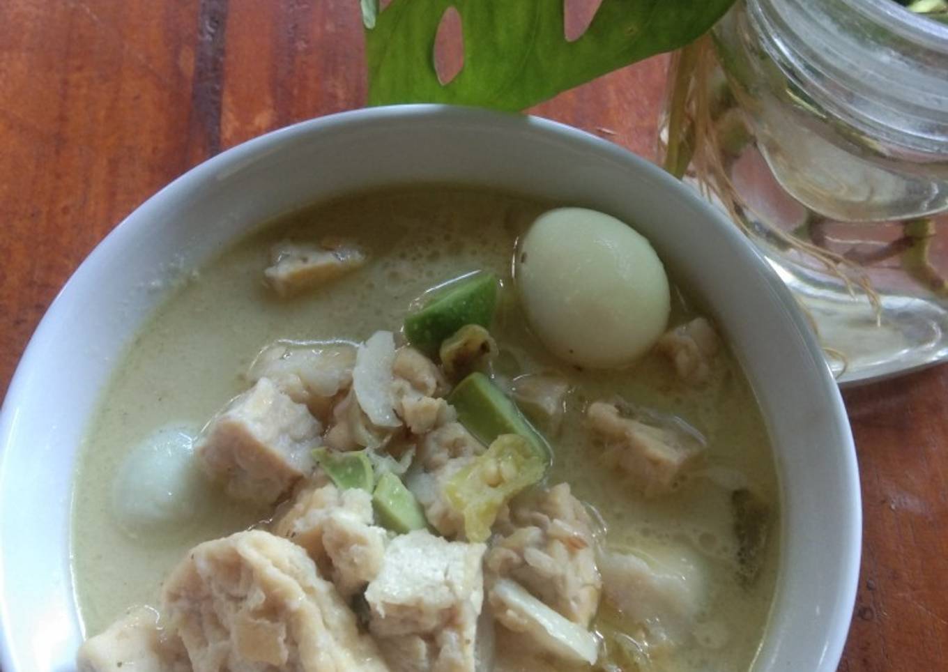 Sayur Santan tempe tahu telor