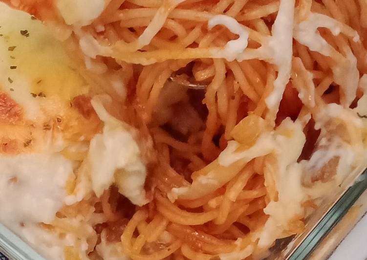 Spaghetti cream brule
