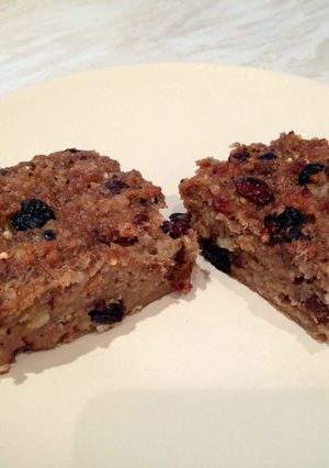 A picture of Tea and Bread pudding..