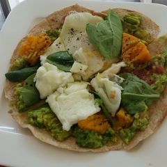 A picture of Breakfast flat bread.