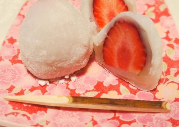 Step-by-Step Guide to Make Super Quick Homemade Easy Strawberry Daifuku Made in a Microwave