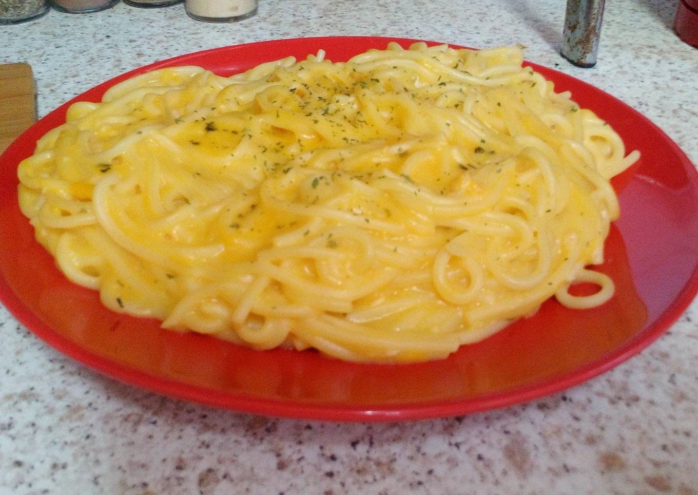 My Cheesy Spaghetti with Chives  :O