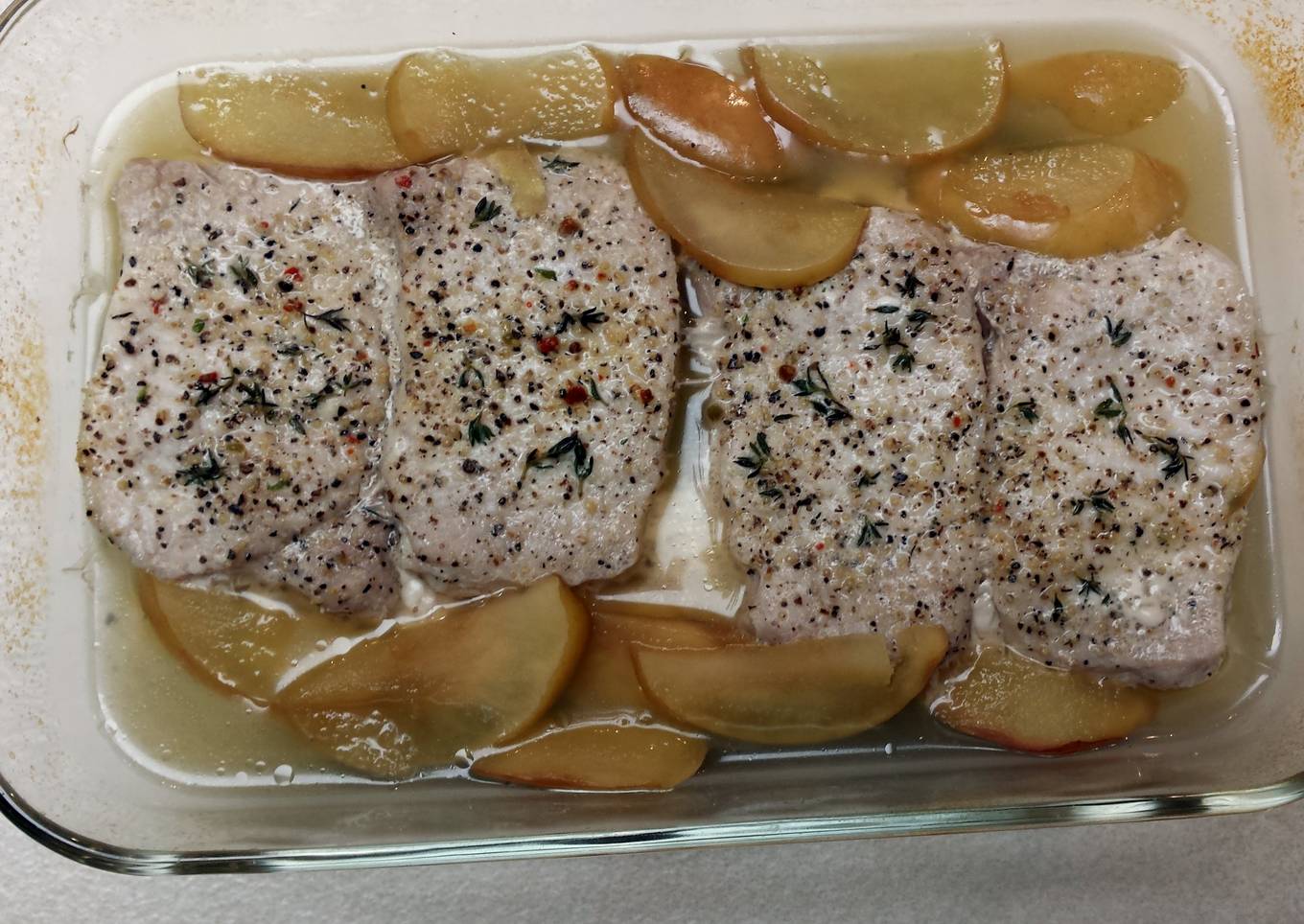 Baked pork chops