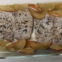 A picture of Baked pork chops.