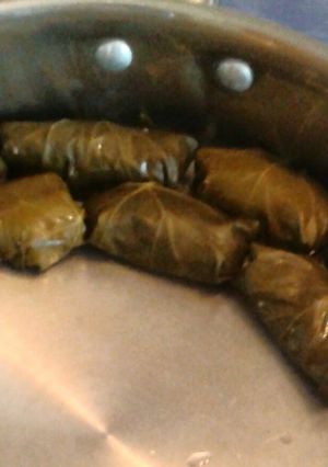 A picture of Greek Meat-Stuffed Grape Leaves / Dolmadakia me Kima.