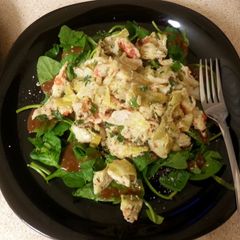 A picture of crab salad.