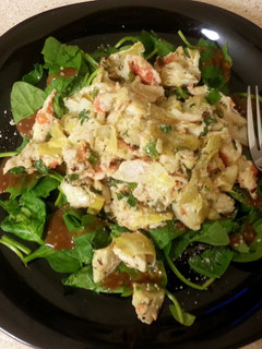 A picture of crab salad.