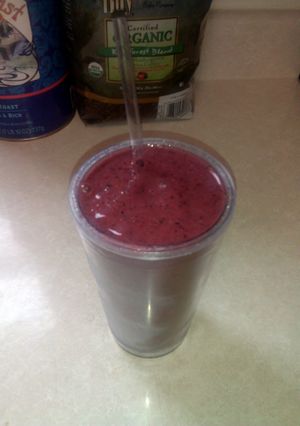 A picture of "The Purple One" Smoothie.
