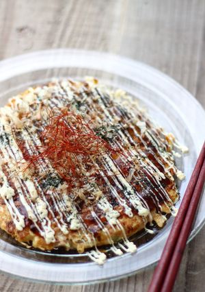 A picture of Fluffy and Creamy Okonomiyaki.