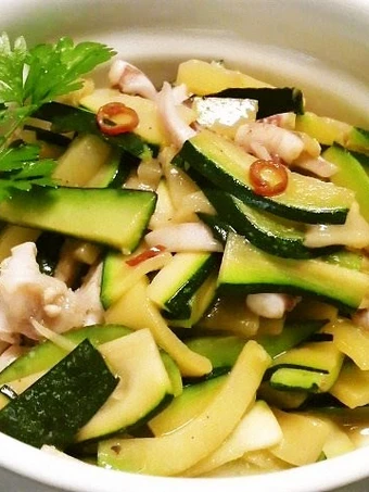 Recipe Sauteed Squid and Zucchini with Anchovies which Delicious