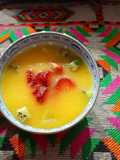 بالوظة بالبرتقال مع قطع الفواكه 🍊🍓🥝