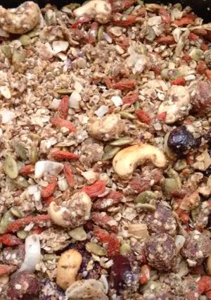 A picture of Super healthy granola.