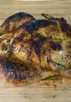 A picture of Dry Brined Lemon Pepper Chicken.