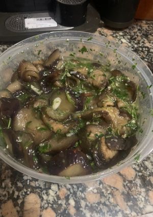 Una foto de Berenjenas en escabeche