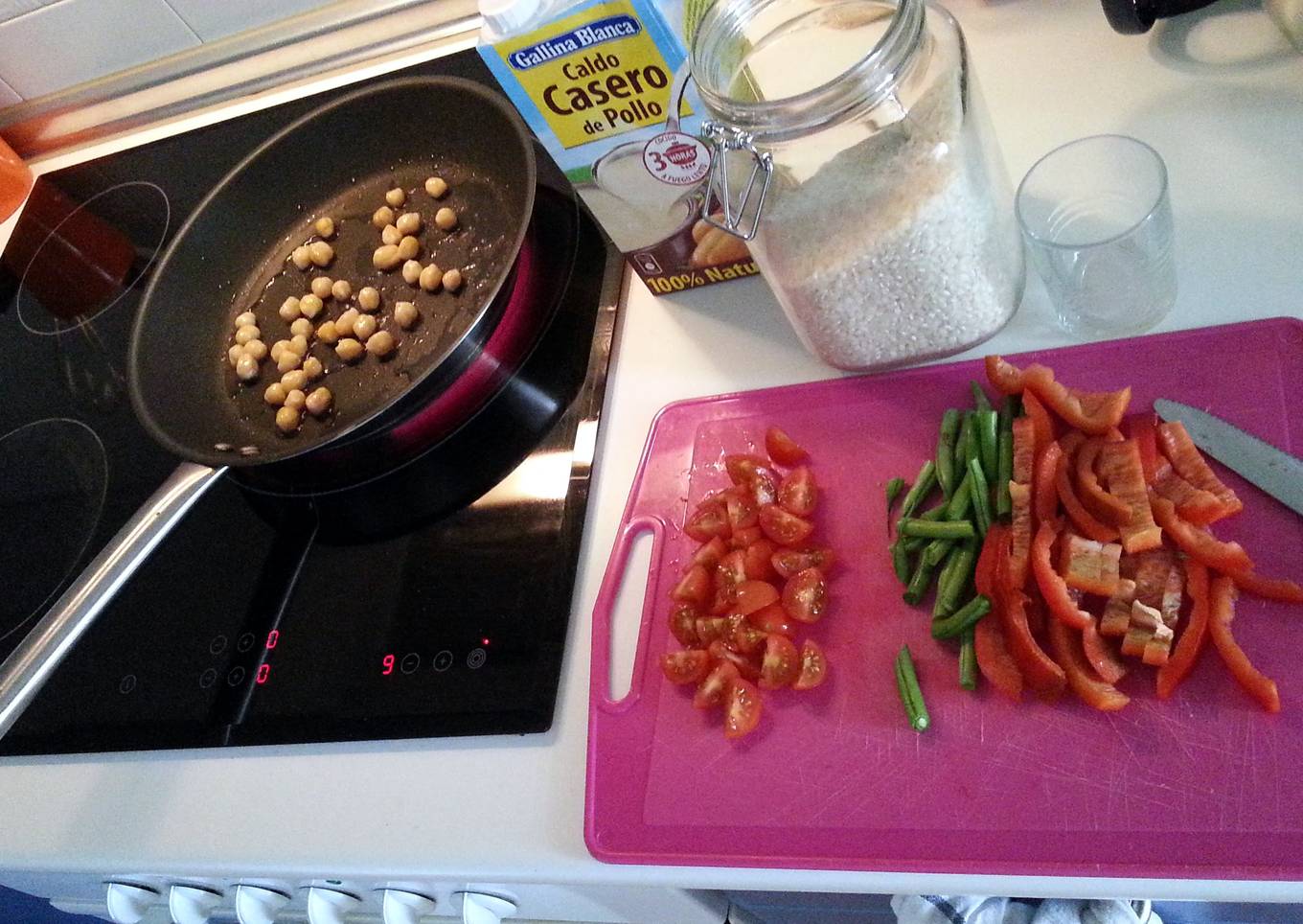 quick vegetable paella