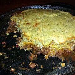 A picture of Cheesy Mexican cornbread pie.
