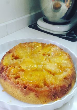 Una foto de Tarta de manzana invertida