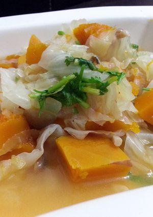 A picture of Pumpkin And Cabbage Soup.