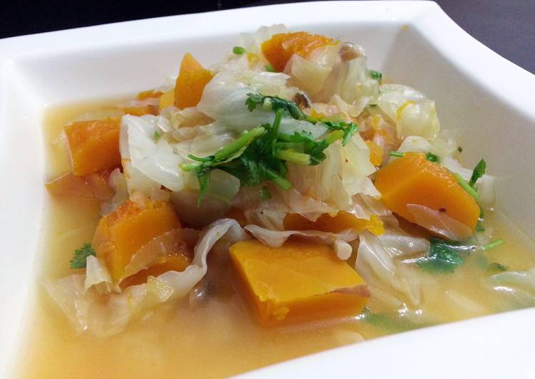 Step-by-Step Guide to Make Favorite Pumpkin And Cabbage Soup