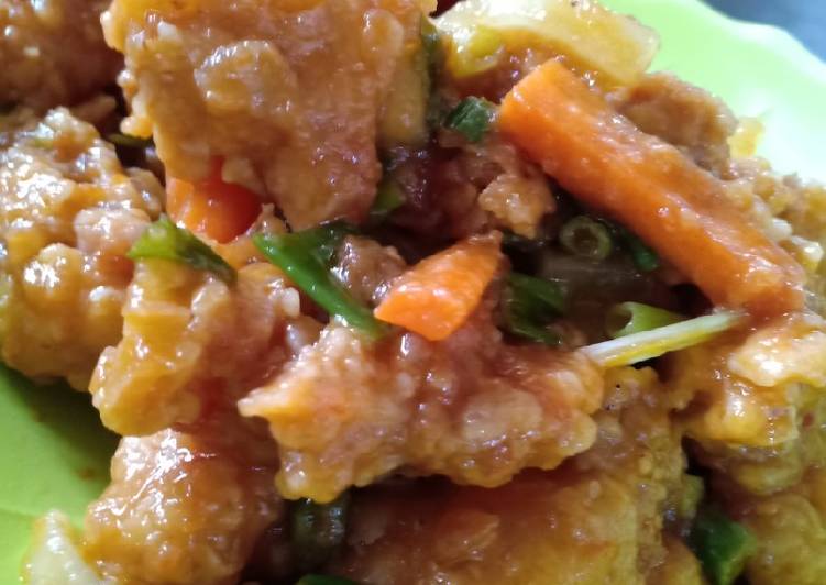 Ayam pop saus asam manis