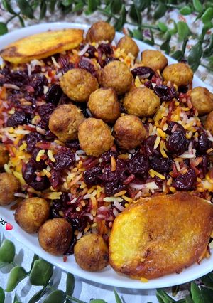 عکسی از دستور آلبالو پلو 😋