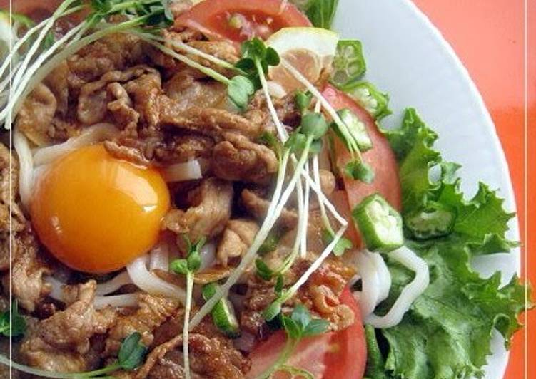 Steps to Prepare Award-winning Healthy &amp; Satisfying Yakiniku Salad Udon