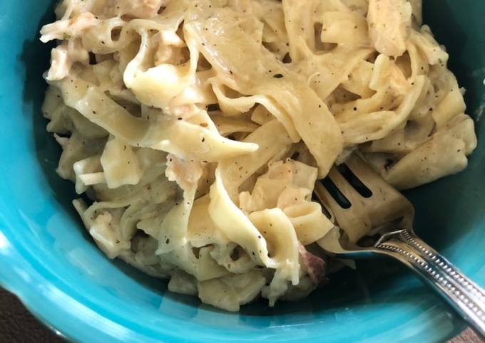 Steps to Prepare Jamie Oliver Easy Chicken Alfredo