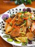 Sweet and Salty Miso-Flavored Stir-Fried Udon Noodles