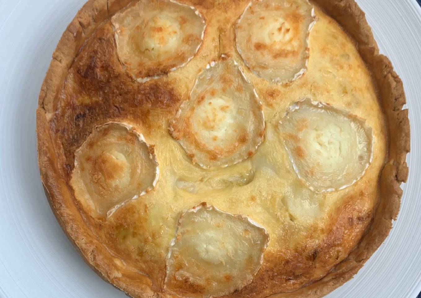 Tourte au curry, poireaux et chèvre