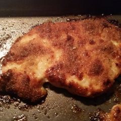 A picture of My parmesan crusted chicken.