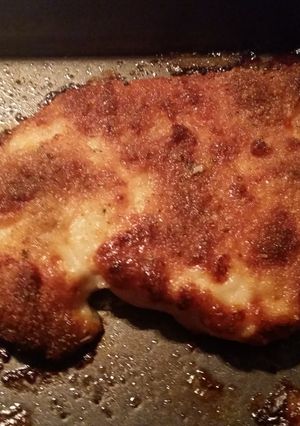 A picture of My parmesan crusted chicken.