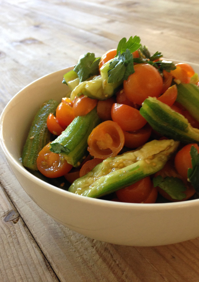 A picture of Cucumber and Tomato Salad.
