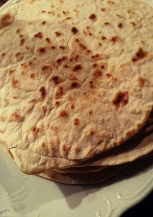 A picture of Homemade soft tortillas.