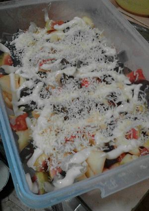 Foto resep salad gurampel (guava, rambutan,apel) :D