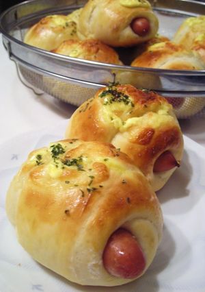 A picture of Cheese Wiener Sausage Wraps.