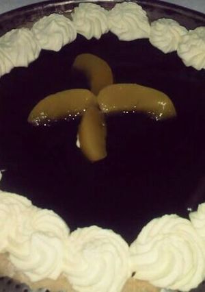 Una foto de Tarta de chocolate y durazno ;)
