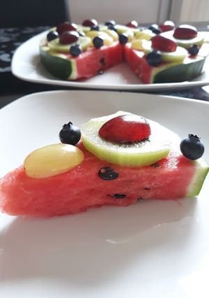 Dinnye pizza recept fotója